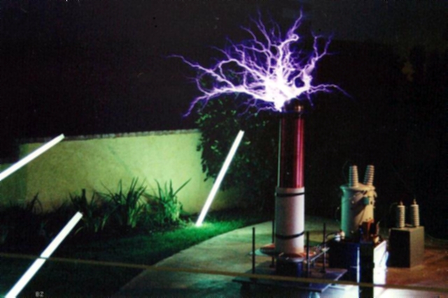tesla coil in action